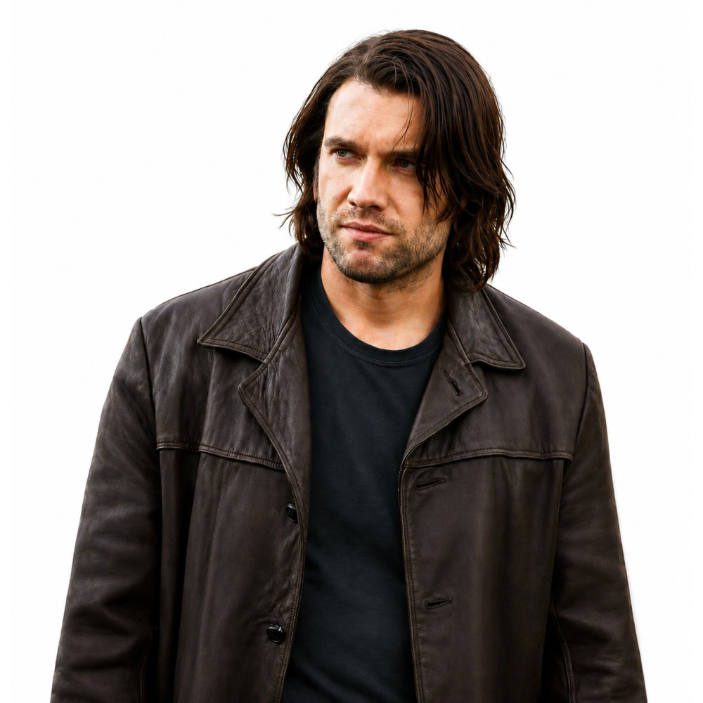 The Westies 2026 Tom Brittney Brown Leather Coat | America Suits